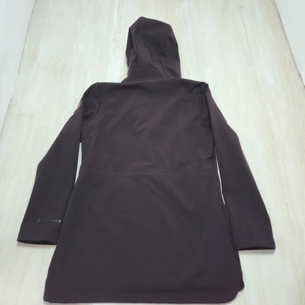 Free Country Softshell Jacket Womens Small dark Plum Hooded Water wind resistand
